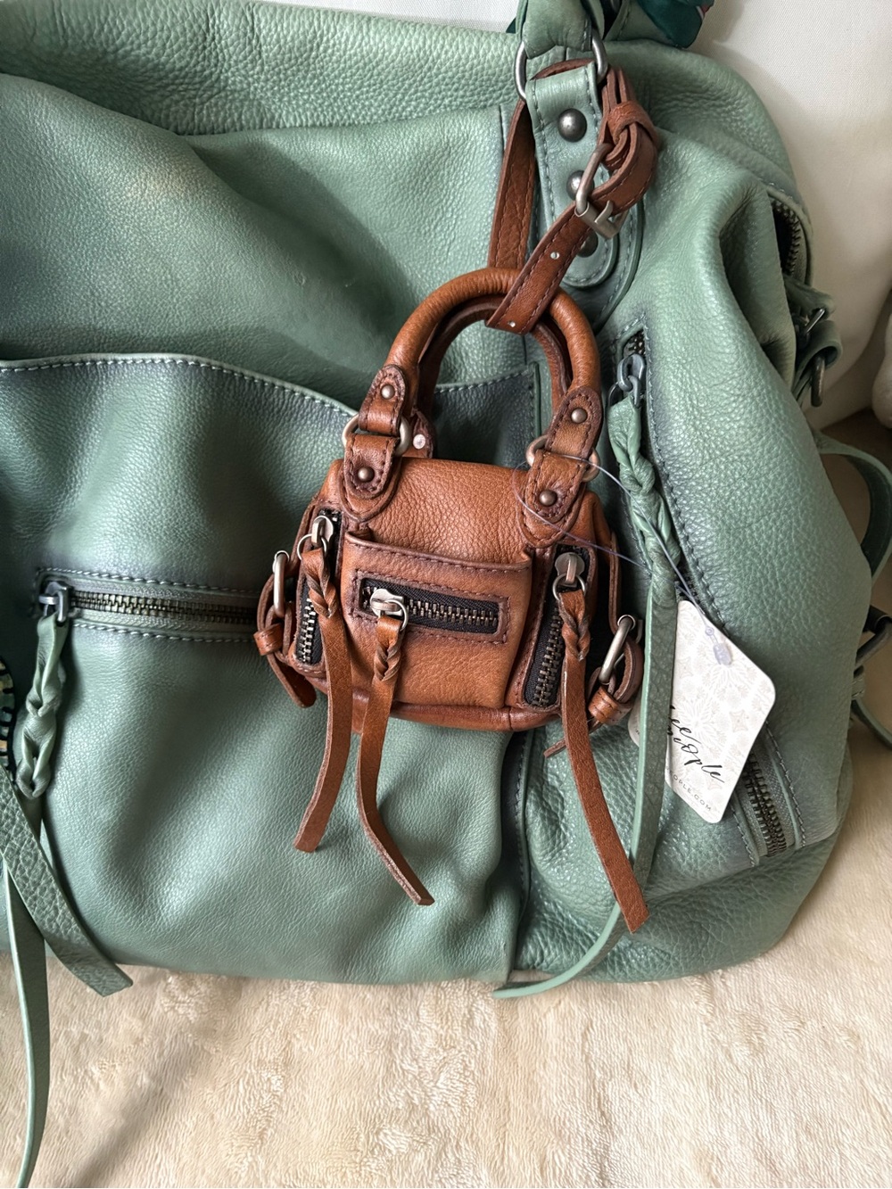 We The Free Micro Emerson Mini Bag🔥Saddle• New with tags! - Picture 4 of 15